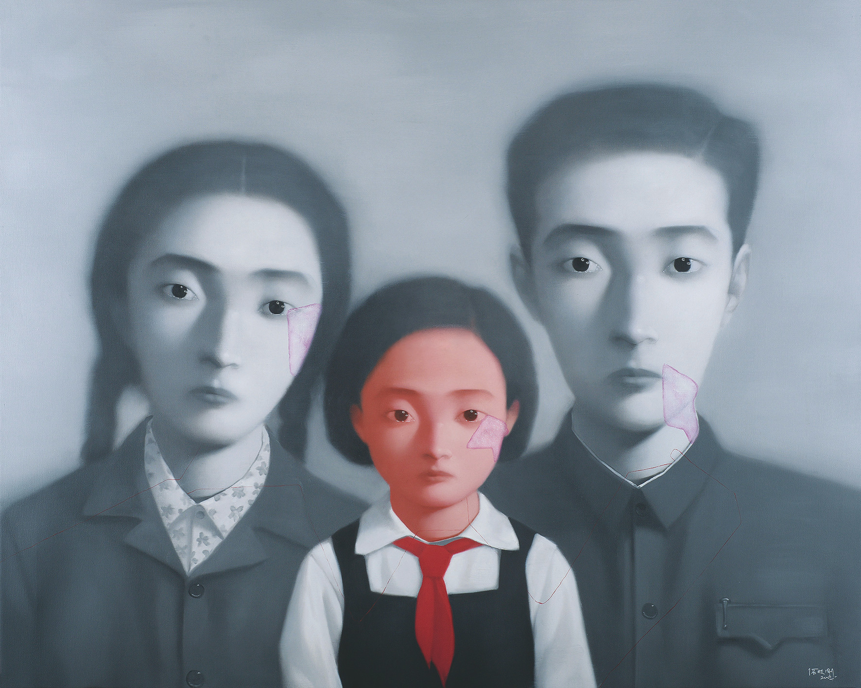 张晓刚（b.1958） 2002年作 大家庭系列 布面油画.jpg